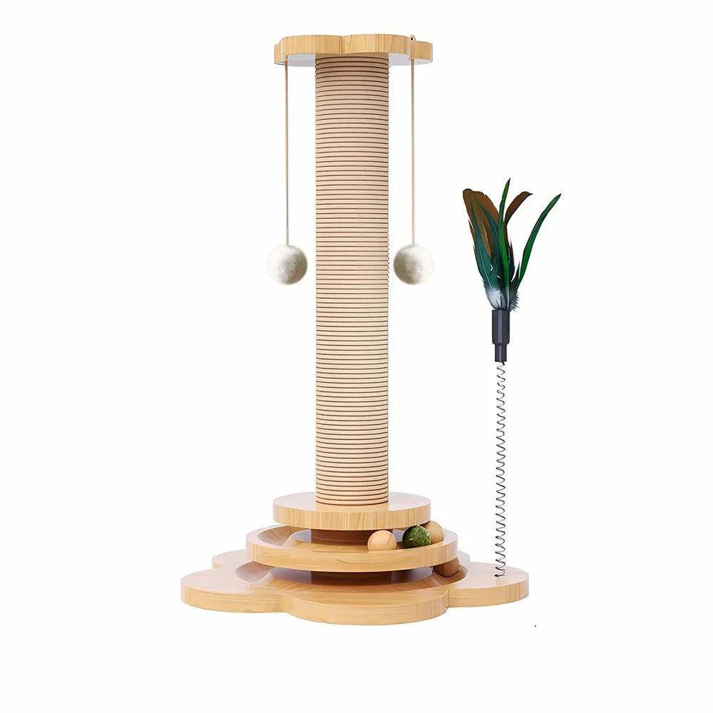 Wooden Cat Turntable & Sisal Scratching Post - My Store