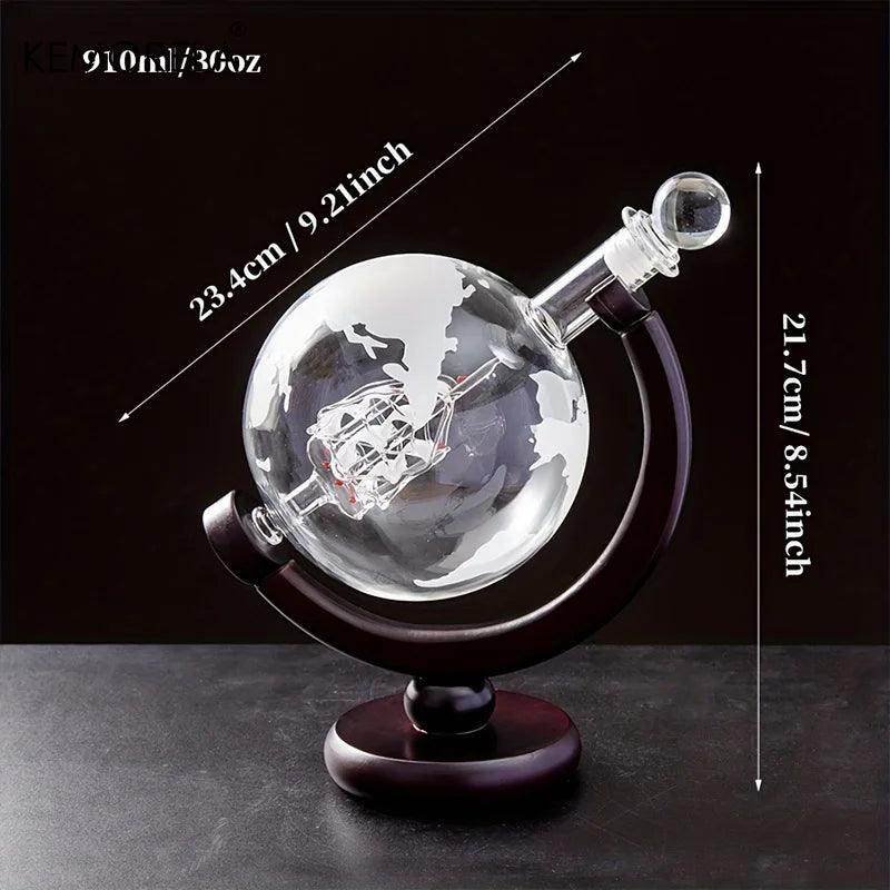 900ML Creative Globe Decanter Set with Lead-free Carafe - My Store
