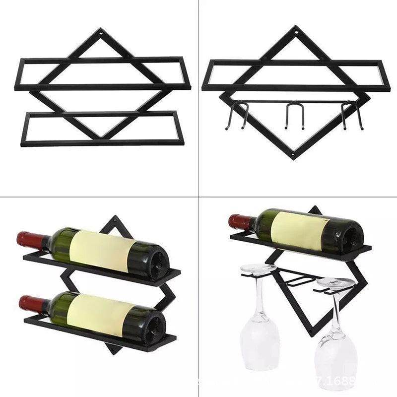 Wall-Mounted Upside Down Wine Rack - My Store