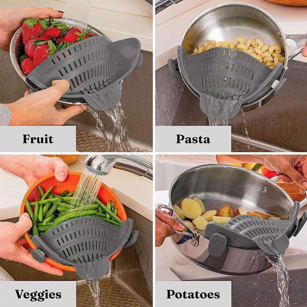 Silicone Clip-On Kitchen Strainer - My Store