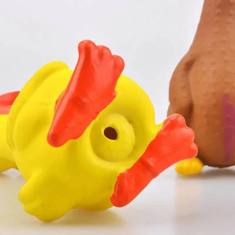 Screaming Chicken Squeaky Dog Toy - My Store