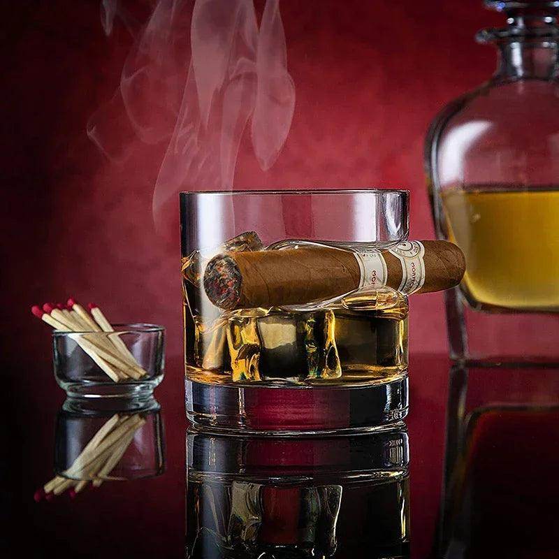 Creative Luxury Whiskey Glass with Cigar Rest - My Store