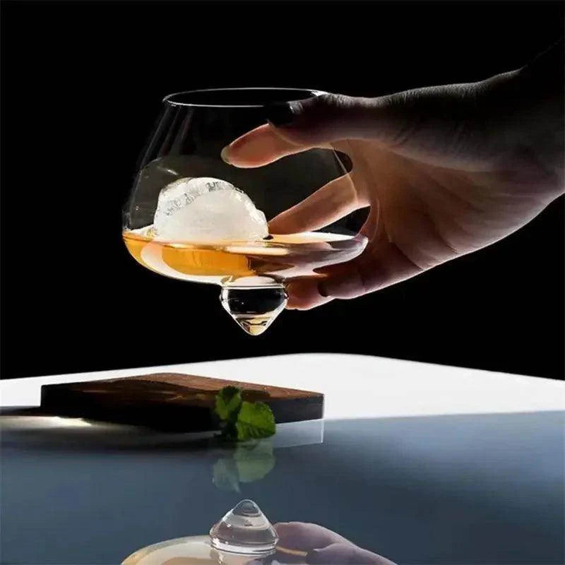 Irregular Rotating Whiskey Glass - My Store