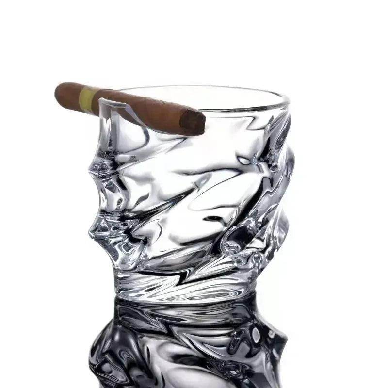 Creative Luxury Whiskey Glass with Cigar Rest - My Store