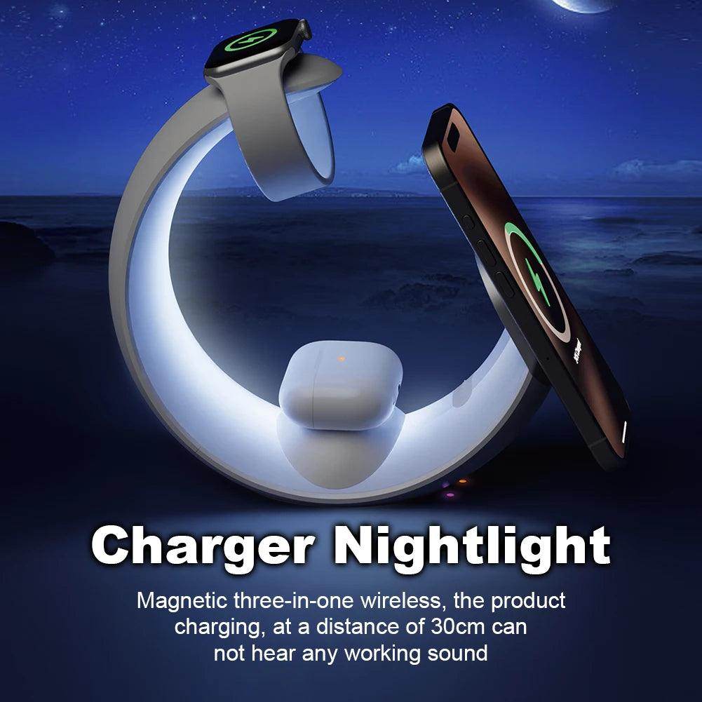 4-in-1 Magnetic Wireless Charger Stand with Desk Lamp - My Store