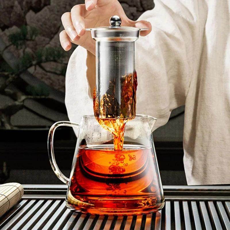 Heat Resistant Glass Teapot with Tea Strainer Infuser - My Store