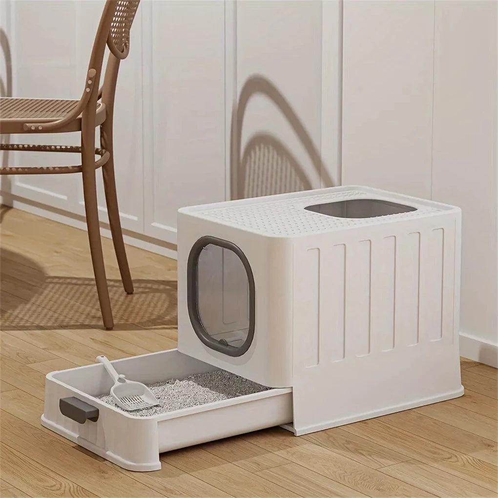Enclosed Cat Litter Box with Pull-Out Drawer - My Store