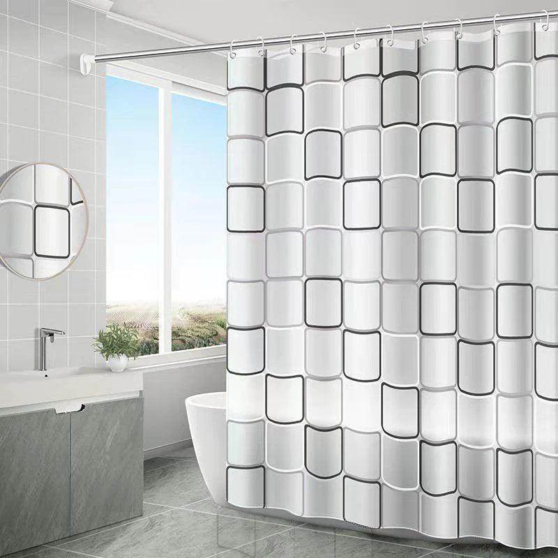 Thickened Waterproof Shower Curtain with Partition - My Store