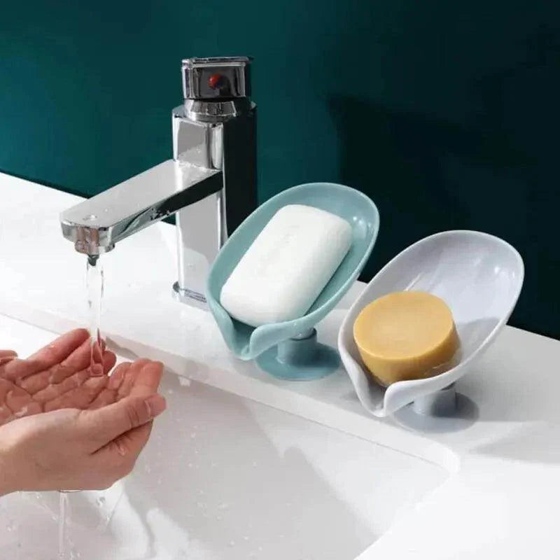 Leaf-Shaped Soap Holder with Drainage (2pcs) - My Store