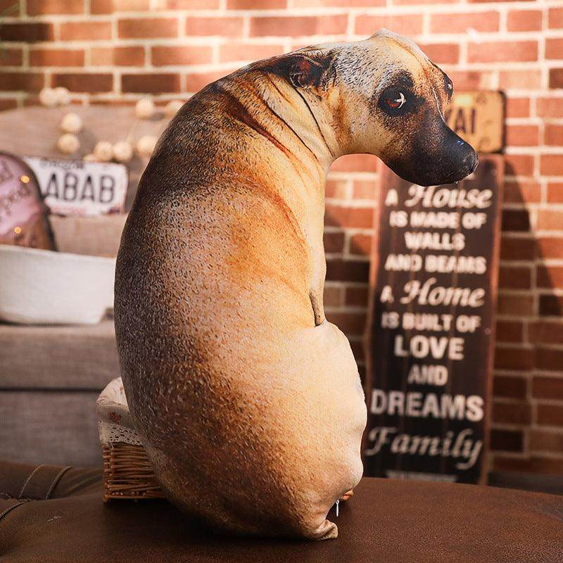 3D Lifelike Dog Print Throw Pillow – Fun & Cozy Home Cushion - My Store