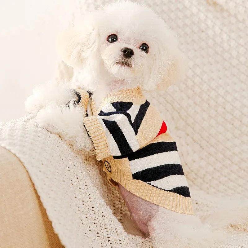 Striped Knitted Pet Sweater - My Store