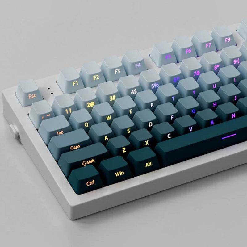 135 Keys Gradient Green Shine Through Keycaps - My Store