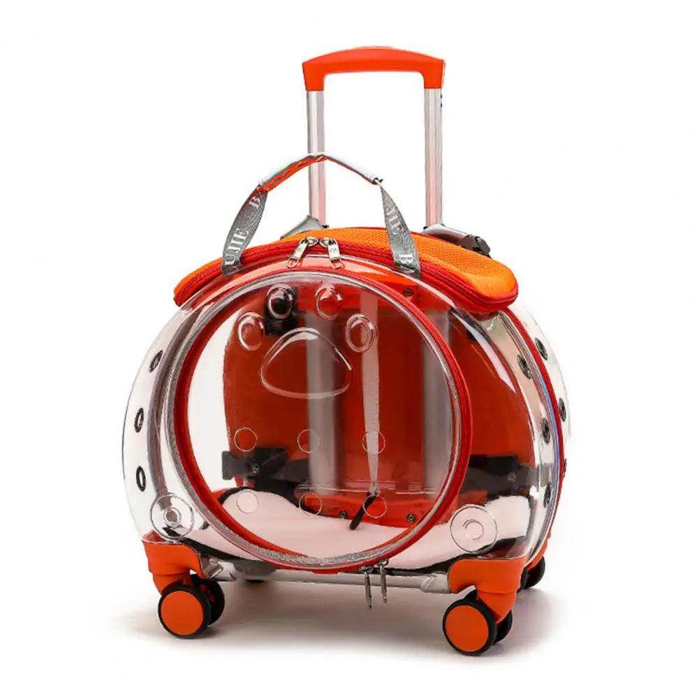Pet Trolley Case - Ventilated, Silent Wheels - My Store