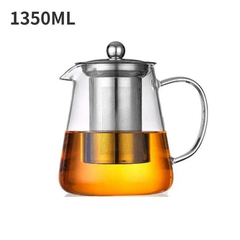 Heat Resistant Glass Teapot with Tea Strainer Infuser - My Store