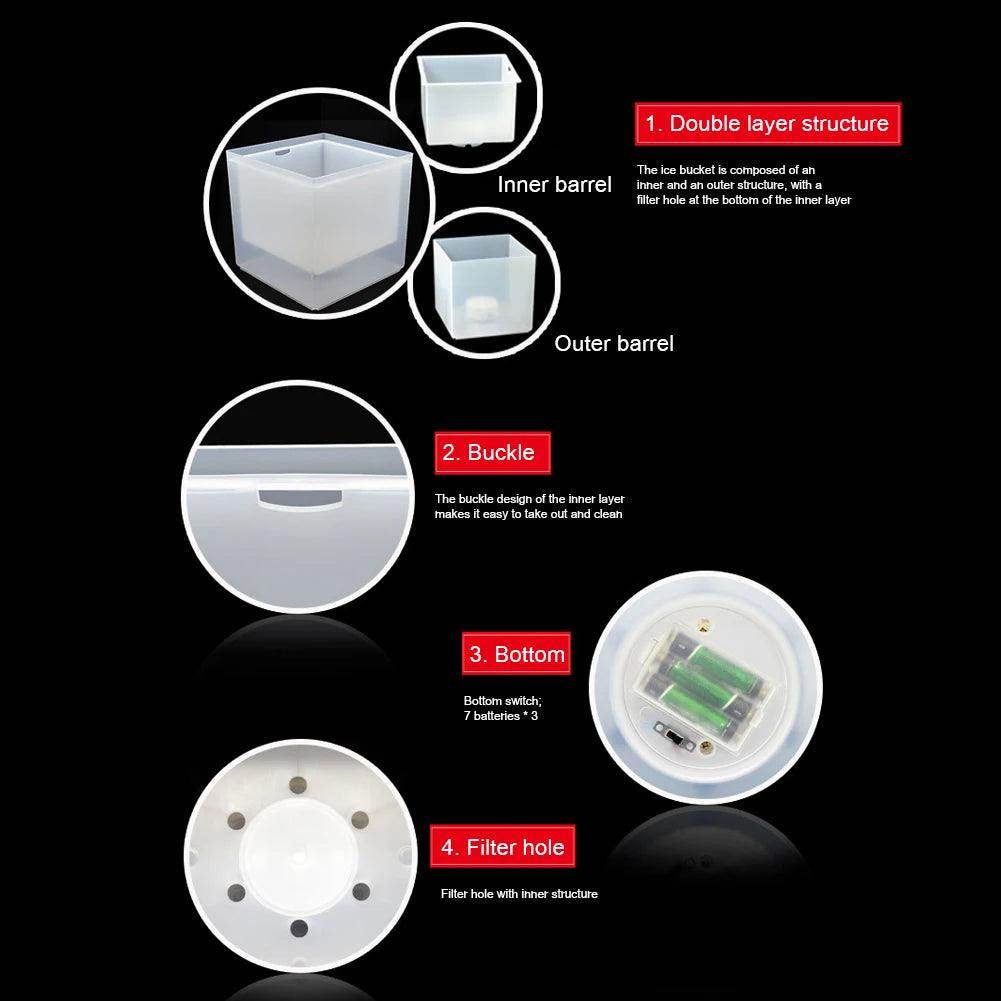 LED Champagne Wine Cooler Bucket - My Store