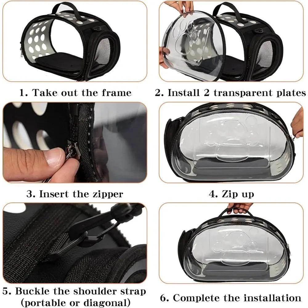 Transparent Foldable Pet Travel Carrier Bag - My Store
