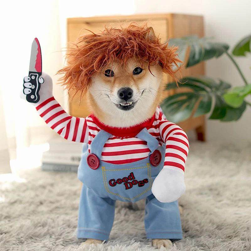 Funny Dog Cosplay Costume with Knife - My Store