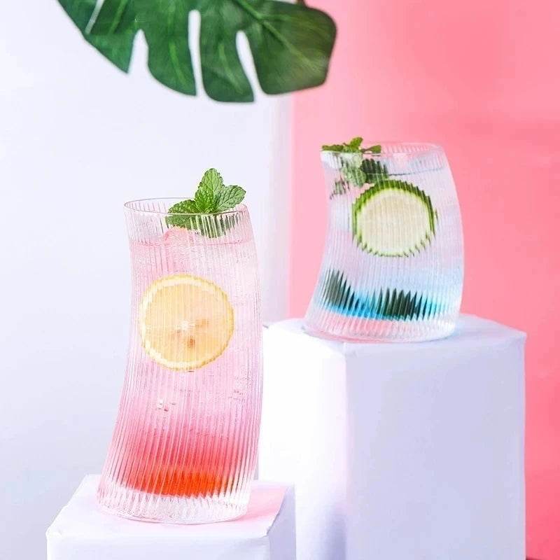 Sail-Shaped Rolling Glass Cup - 340ml/500ml