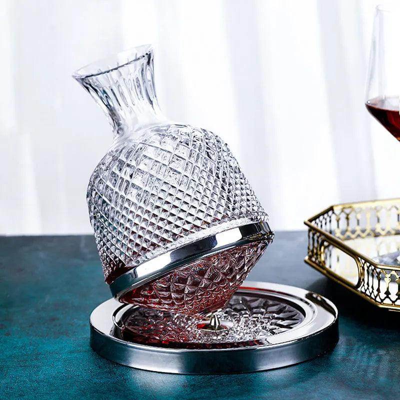 Rotating Wine Decanter with Tray - 1500ml - My Store