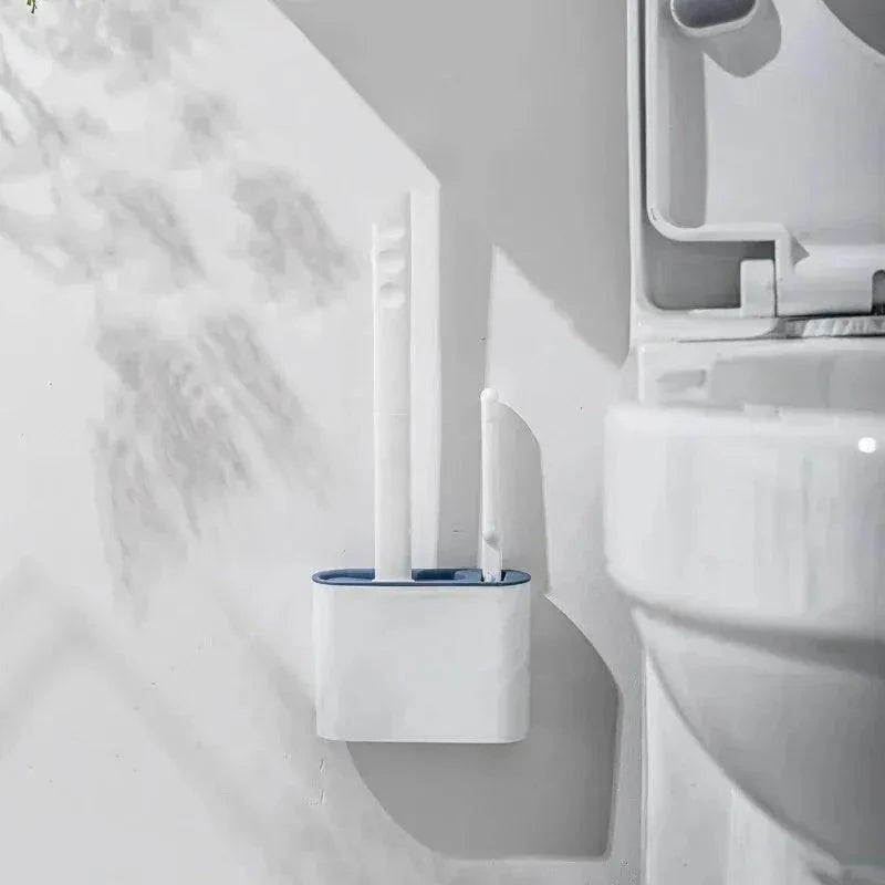Wall Hanging Silicone Toilet Brush with Holder - My Store