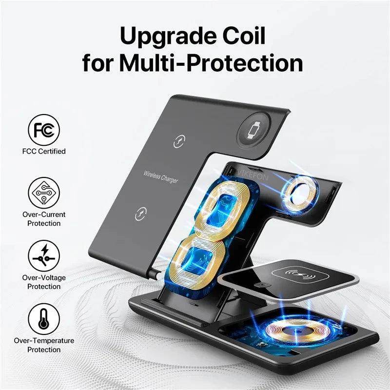 3-in-1 Foldable Wireless Charging Stand - My Store