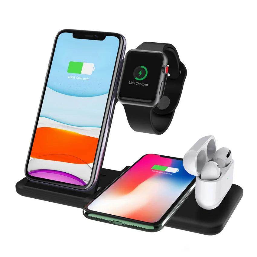 Wireless Charger Stand 4 in 1 Fast Charging Dock Station - My Store