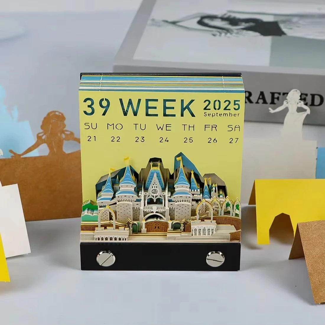 Mystical 3D Desk Calendar Pop-Up Castle - My Store