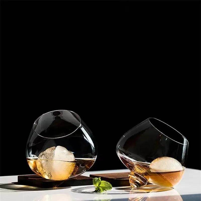 Irregular Rotating Whiskey Glass - My Store
