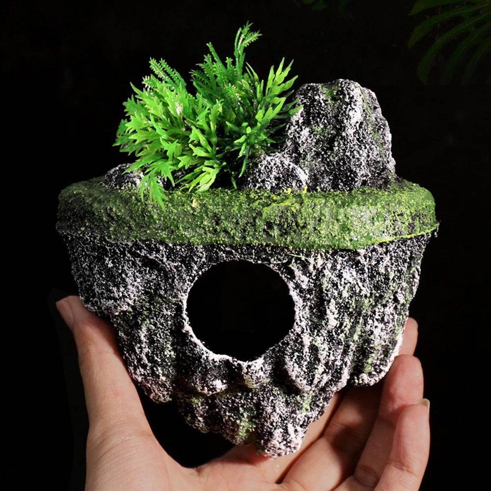 Suspended Floating Stone Aquarium Decoration - My Store
