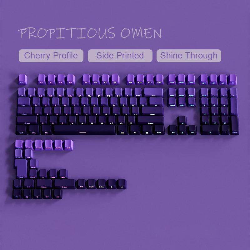 135 Keys Gradient Green Shine Through Keycaps - My Store