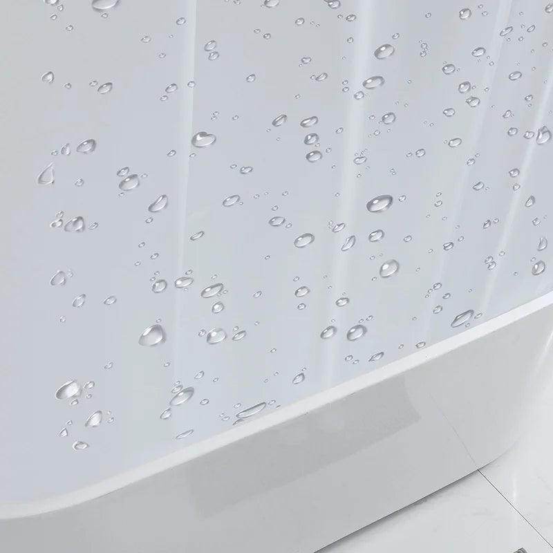 Clear PEVA Shower Curtain with Hooks - My Store