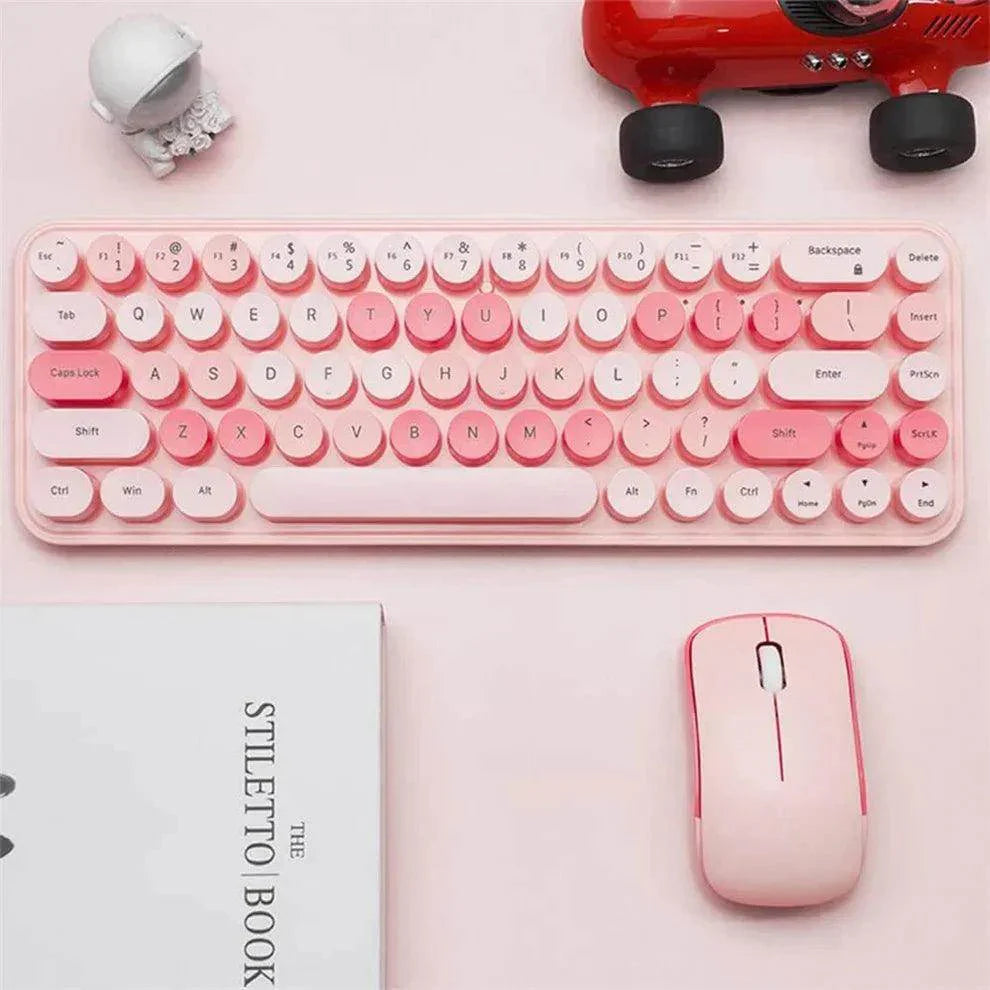 Colorful Wireless Keyboard and Mouse Ergonomic - My Store