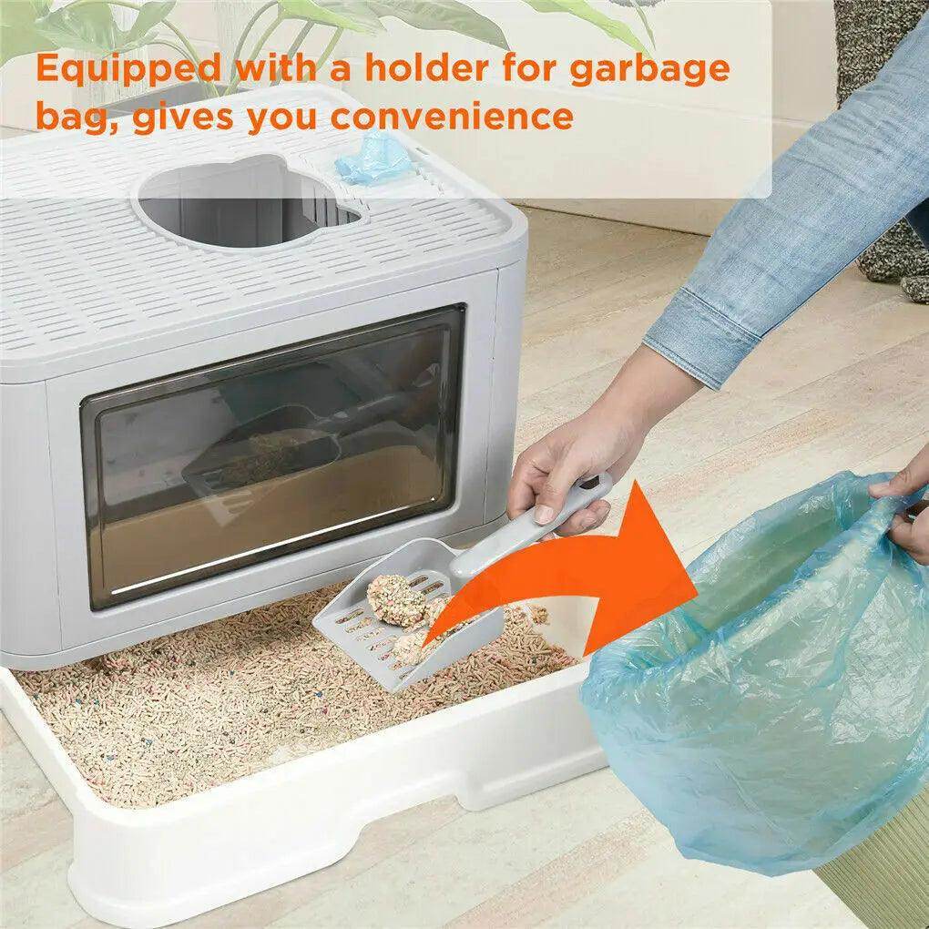 Foldable Cat Litter Box with Front Entry & Top Exit - My Store