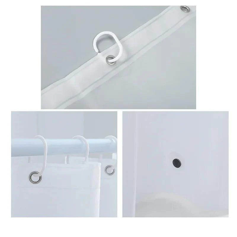 Clear PEVA Shower Curtain with Hooks - My Store