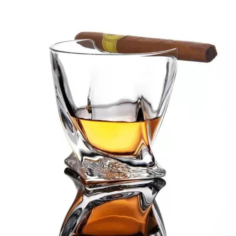 Creative Luxury Whiskey Glass with Cigar Rest - My Store