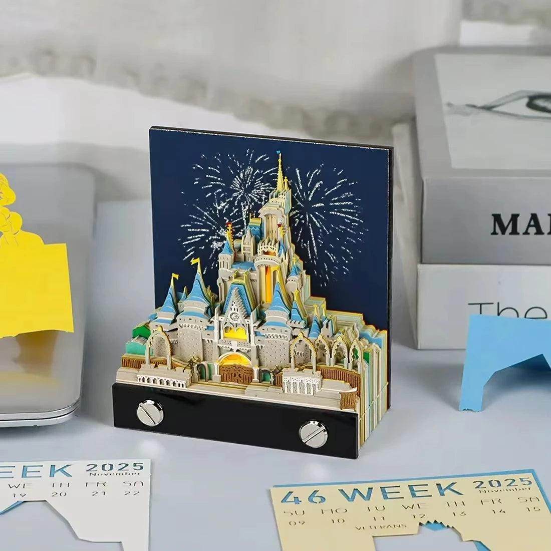Mystical 3D Desk Calendar Pop-Up Castle - My Store