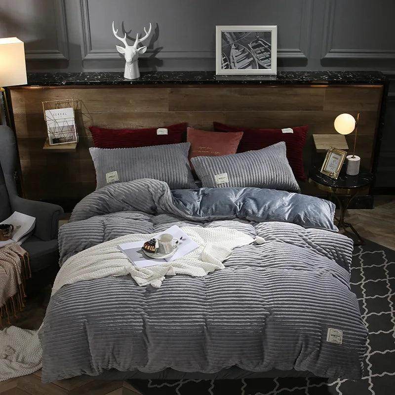 Winter Velvet Duvet Cover Set - Warm & Soft Bedding - My Store