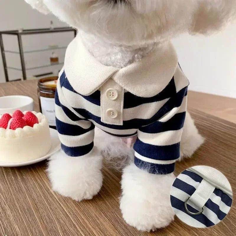 Striped Polo Shirt for Dogs - My Store
