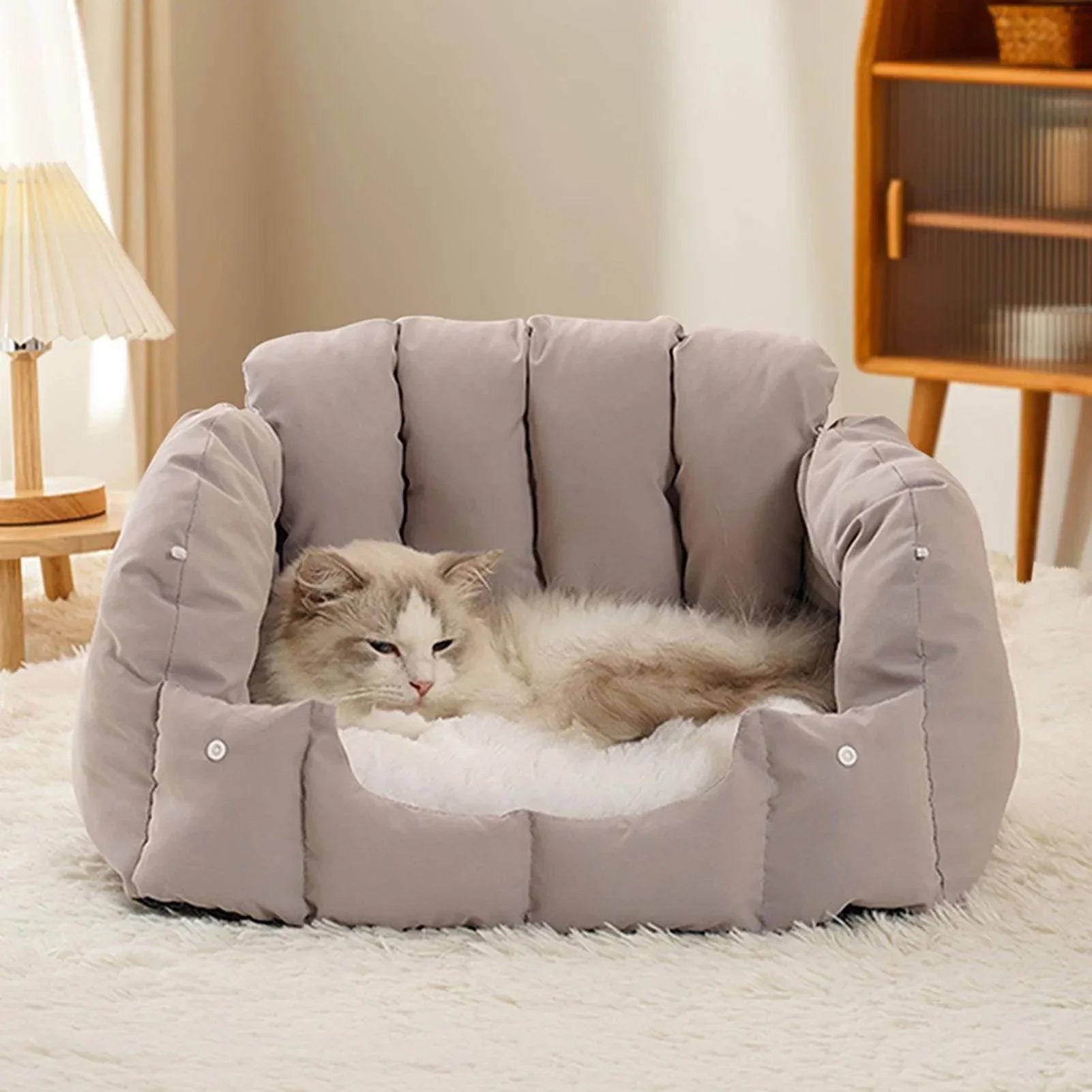 Dual-Purpose Pet Sofa Bed with Removable Cushion - My Store