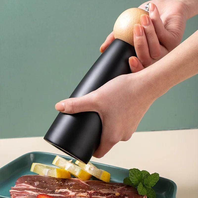 Rubber Wooden Salt & Pepper Grinder Set - My Store