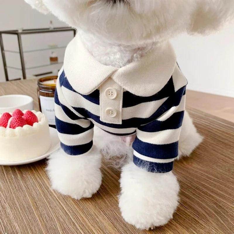 Striped Polo Shirt for Dogs - My Store