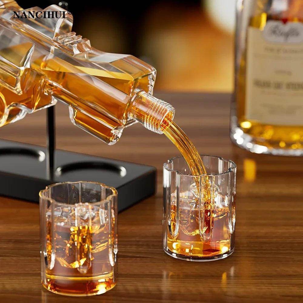 Revolver Glass Decanter Whiskey Glass Set - My Store