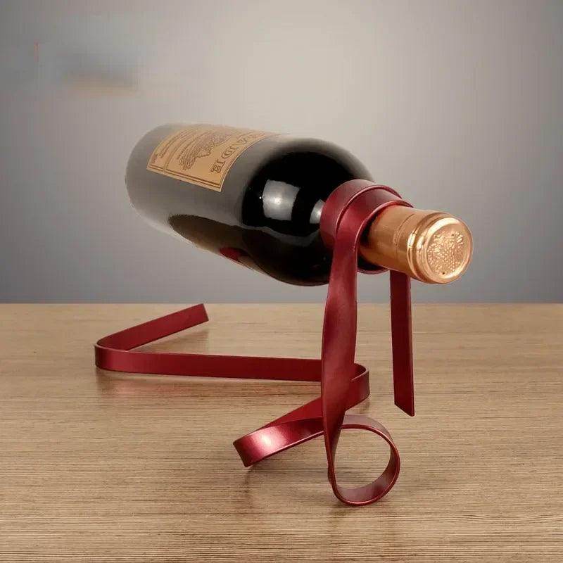 Floating Iron Ribbon Wine Rack - My Store
