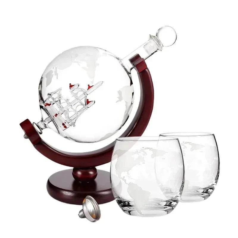 900ML Creative Globe Decanter Set with Lead-free Carafe - My Store