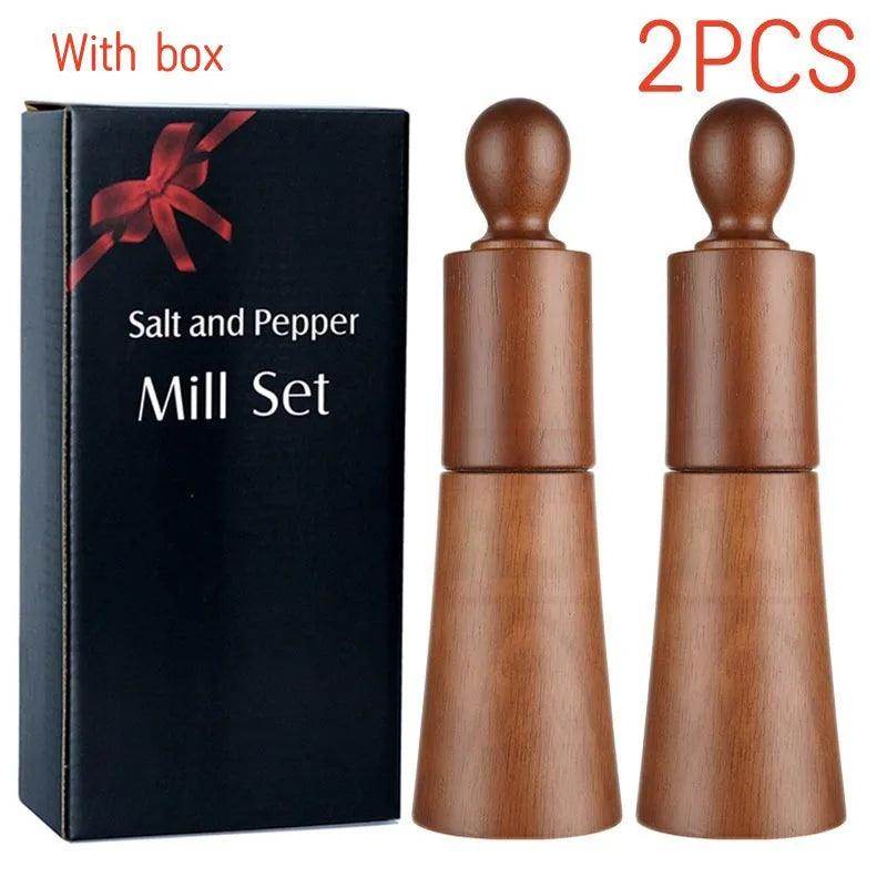 Manual Oak Wood Pepper Grinder Set - My Store