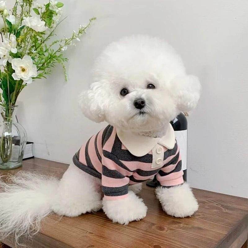 Striped Polo Shirt for Dogs - My Store