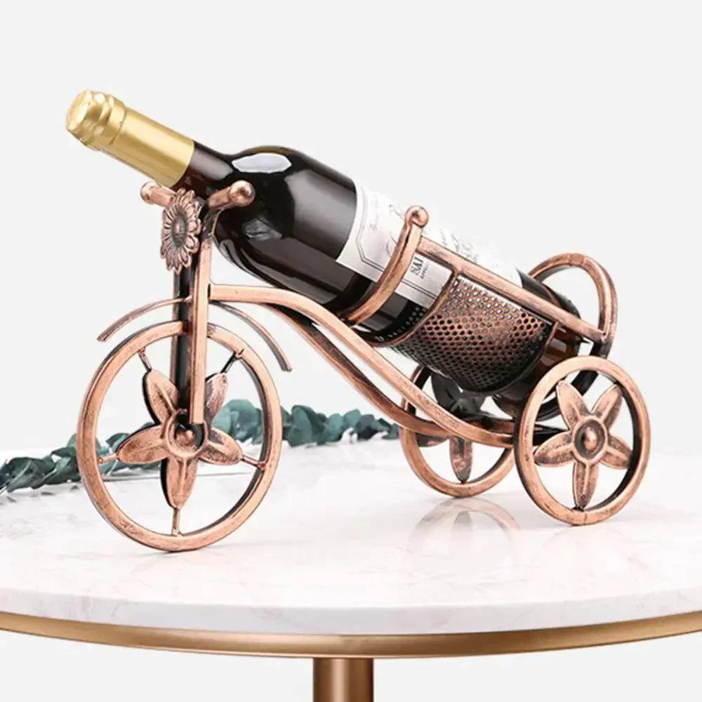 Retro Carriage Wine Rack with Glass Holder - My Store