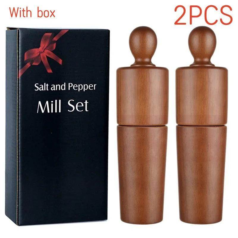 Manual Oak Wood Pepper Grinder Set - My Store