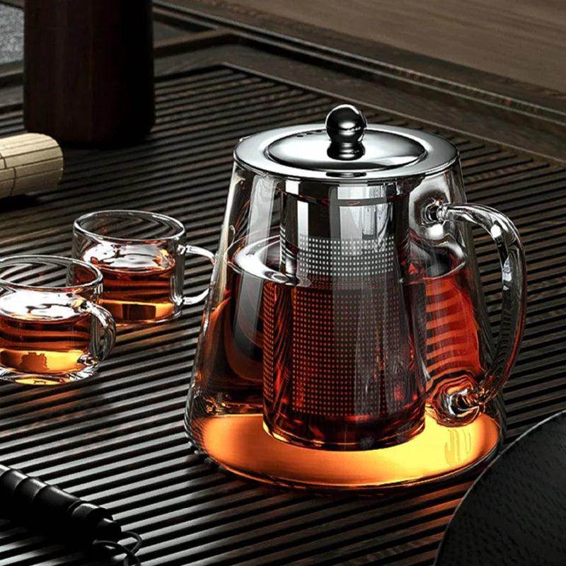 Heat Resistant Glass Teapot with Tea Strainer Infuser - My Store