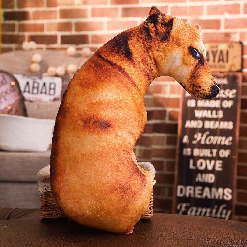 3D Lifelike Dog Print Throw Pillow – Fun & Cozy Home Cushion - My Store